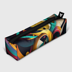 Пенал для ручек Яркий абстрактный принт от нейросети, цвет: 3D-принт