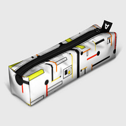 Пенал Яркие геометрические фигуры на белом фоне