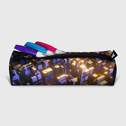 Пенал для ручек Фиолетовые и светящиеся кубы, цвет: 3D-принт — фото 2