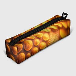 Пенал для ручек Оранжевые круглые плиты, цвет: 3D-принт
