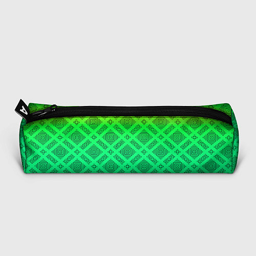 Пенал Желто-зеленый градиентный фон с геометрическим узо / 3D-принт – фото 3