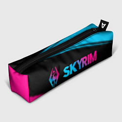 Пенал для ручек Skyrim - neon gradient: надпись и символ, цвет: 3D-принт