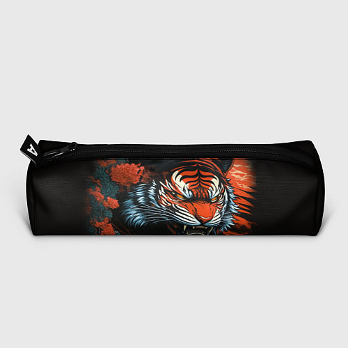Пенал Тигр с розами на волнах в стиле тату ирезуми / 3D-принт – фото 3