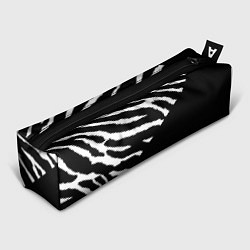 Пенал для ручек Полосы зебры с черным, цвет: 3D-принт