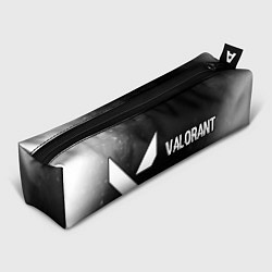 Пенал для ручек Valorant glitch на темном фоне по-горизонтали, цвет: 3D-принт