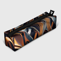 Пенал для ручек Слияние красок оранжевого и чёрного абстракция, цвет: 3D-принт
