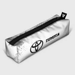 Пенал для ручек Toyota speed на светлом фоне со следами шин по-гор, цвет: 3D-принт