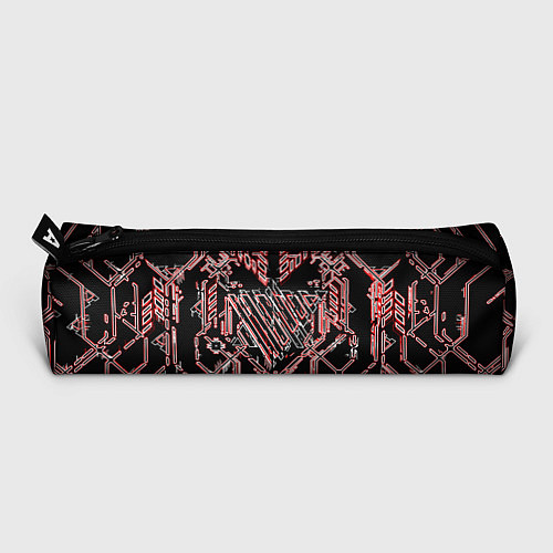 Пенал Чёрные линии с красной обводкой / 3D-принт – фото 3