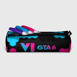 Пенал для ручек GTA 6 - neon gradient по-горизонтали, цвет: 3D-принт — фото 2