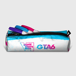 Пенал для ручек GTA6 neon gradient style по-горизонтали, цвет: 3D-принт — фото 2