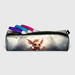 Пенал для ручек Маленький дракоша на снежном фоне, цвет: 3D-принт — фото 2