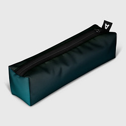 Пенал для ручек Чёрно голубой бирюзовый градиент, цвет: 3D-принт
