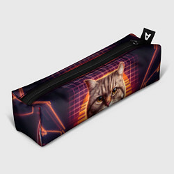 Пенал для ручек Полосатый кот в спортивном костюме, цвет: 3D-принт