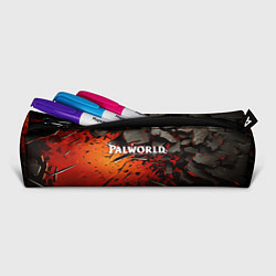 Пенал для ручек Palworld логотип черные плиты в разломе, цвет: 3D-принт — фото 2