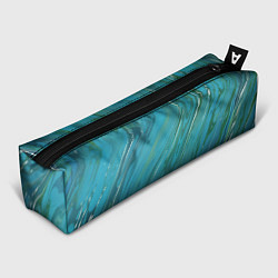 Пенал для ручек Жидкая текстура оттенков морской волны, цвет: 3D-принт