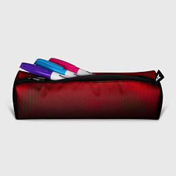 Пенал для ручек Красно-чёрный градиент в полоску, цвет: 3D-принт — фото 2