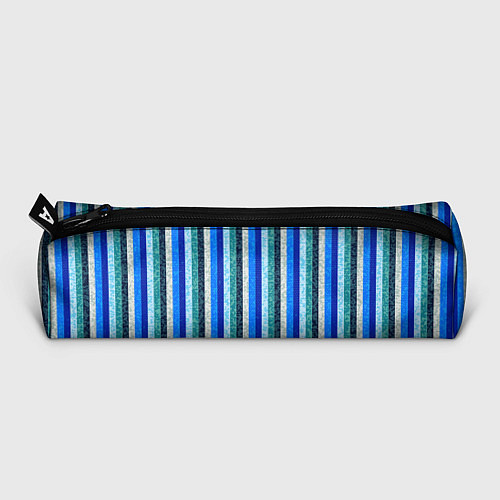 Пенал Сине-бирюзовый полосатый / 3D-принт – фото 3
