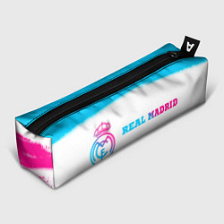 Пенал для ручек Real Madrid neon gradient style по-горизонтали, цвет: 3D-принт