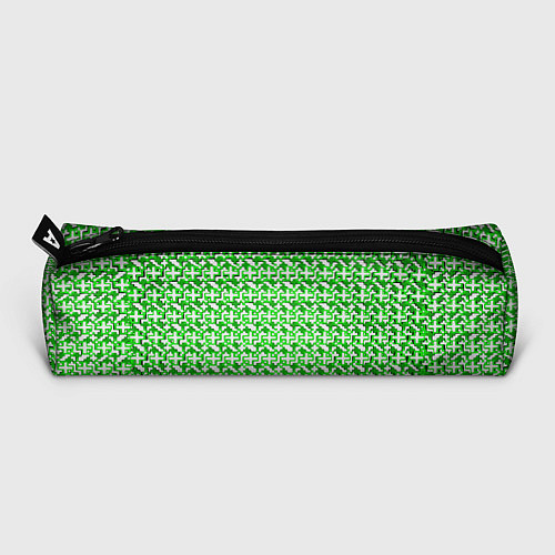 Пенал Белые плюсики на зелёном фоне / 3D-принт – фото 3