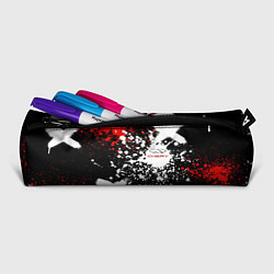 Пенал для ручек Логотип Chery Automobile на фоне брызг красок, цвет: 3D-принт — фото 2