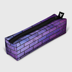 Пенал для ручек Кирпичная стена фиолетовый паттерн, цвет: 3D-принт