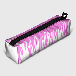 Пенал для ручек Потеки розовой краски на белом, цвет: 3D-принт