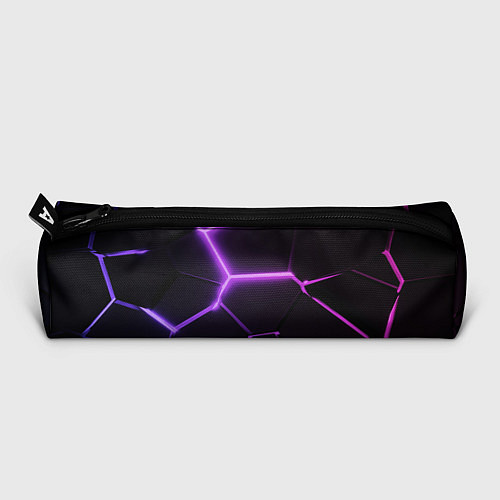 Пенал Темные фиолетовые неоновые плиты в разломе / 3D-принт – фото 3