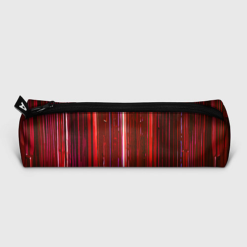 Пенал Вертикальные красные линии на чёрном фоне / 3D-принт – фото 3