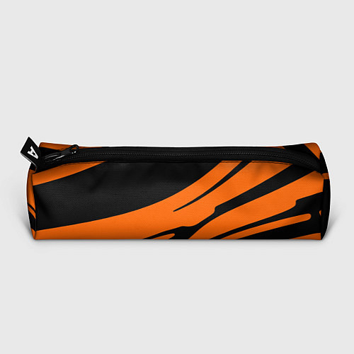 Пенал Чёрно-оранжевый полосами / 3D-принт – фото 3