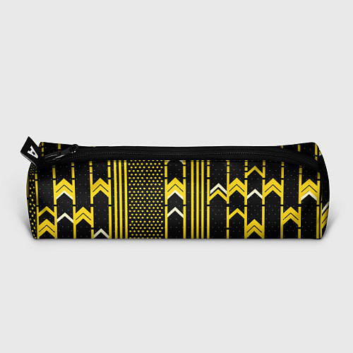 Пенал Жёлтые обои на чёрном фоне / 3D-принт – фото 3