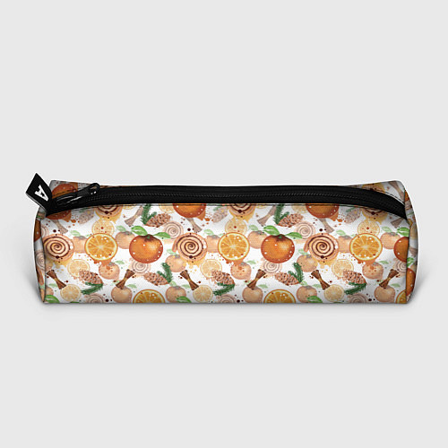 Пенал Апельсины, корица, булочки с корицей на светлом фо / 3D-принт – фото 3