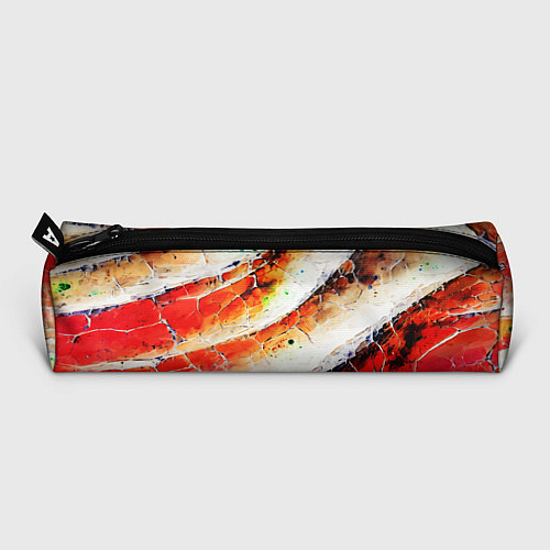 Пенал Красно-белая волнистая абстракция / 3D-принт – фото 3