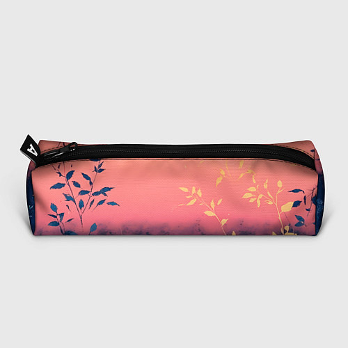 Пенал Листья на сине-розовом фоне - нейросеть / 3D-принт – фото 3