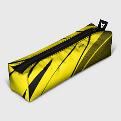 Пенал для ручек Sport жёлтый с чёрным точечный, цвет: 3D-принт