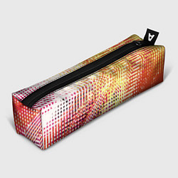 Пенал для ручек Абстракция жёлтый с оранжевым, цвет: 3D-принт