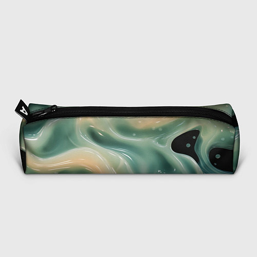 Пенал Лазурная слизь на черном текстура / 3D-принт – фото 3