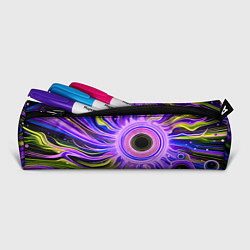 Пенал для ручек Абстрактный неоновый космос - чёрная дыра, цвет: 3D-принт — фото 2