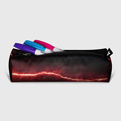 Пенал для ручек Красная линия - молния, цвет: 3D-принт — фото 2