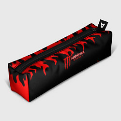 Пенал для ручек Monster energy красный огонь, цвет: 3D-принт