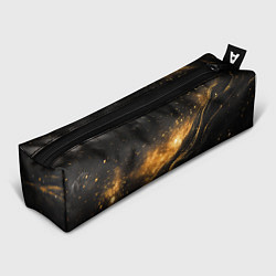 Пенал Золотистое сияние на черной текстуре