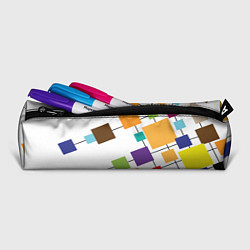 Пенал для ручек Разноцветные квадраты, цвет: 3D-принт — фото 2