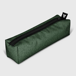 Пенал Благородный тёмно-зелёный цветочный однотонный