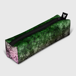 Пенал для ручек Абстракция - green pink gradient in black web, цвет: 3D-принт