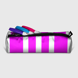 Пенал для ручек Color white pink line, цвет: 3D-принт — фото 2