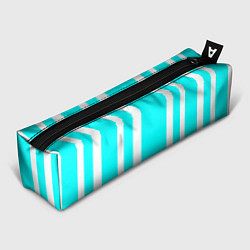 Пенал для ручек Color blue white stripes, цвет: 3D-принт