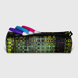 Пенал для ручек Абстрактная зелено-черная текстура, цвет: 3D-принт — фото 2