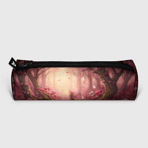 Пенал Сиреневая птица в розовом цветущем лесу / 3D-принт – фото 3