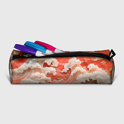 Пенал для ручек Японские красные волны, цвет: 3D-принт — фото 2