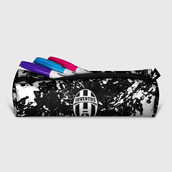 Пенал для ручек Ювентус белые штрихи красок, цвет: 3D-принт — фото 2