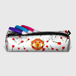 Пенал для ручек Манчестер Юнайтед розы паттерн, цвет: 3D-принт — фото 2